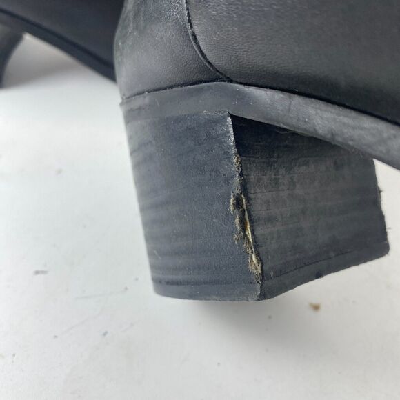 Steve Madden Erika Chelsea‎ Ankle Bootie Womens 8M Black Leather Elastic Goring - Picture 11 of 12